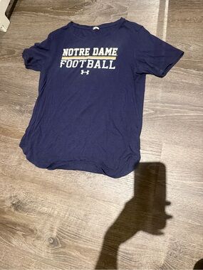 Under Armour Navy Notre Dame Football Graphic Tee